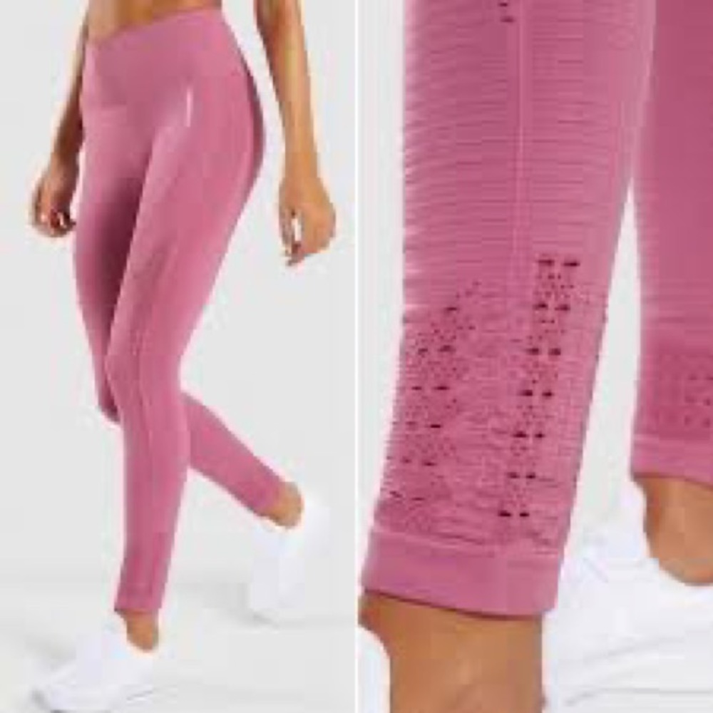 Gymshark Energy + Seamless dusty pink high waisted leggings Medium